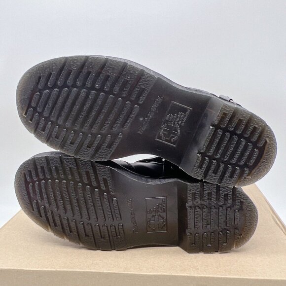 Dr. Martens Wincox Chelsea Ankle Buckle Boots Shiny Black Moto Boot US 5 Womens - Picture 11 of 14